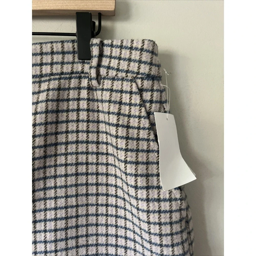 Rails Women's Size 12 Prim Lilac Navy Mini Check Skirt Winter Plaid